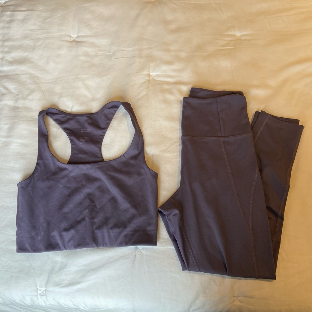 Girlfriend Collective sports bra and legging set Size Small